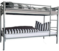 Etagenbett-2 IT 90x190/90x200cm, RAL 9006 - TÜV nach DIN 747-1/2