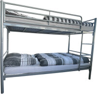 Etagenbett-3 TR 90x190 / 90x200cm, RAL 9006, TÜV DIN EN 747-1/-2