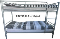 Etagenbett-3 TR 90x190 / 90x200cm, RAL 9006, TÜV DIN EN 747-1/-2