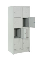 Schließfachschrank-2, 4/8/12 Türen, Sockel, Breiten 35/70/105cm