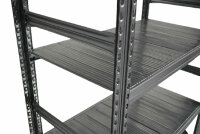Büro-Grundregal, 97.5x50x200cm, 4 Fachböden, Fachlast 185 Kg, Feldlast 1500 Kg