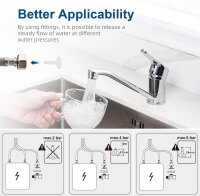 Ibergrif Niederdruck Armatur, Anschluß an Boiler, Chrome